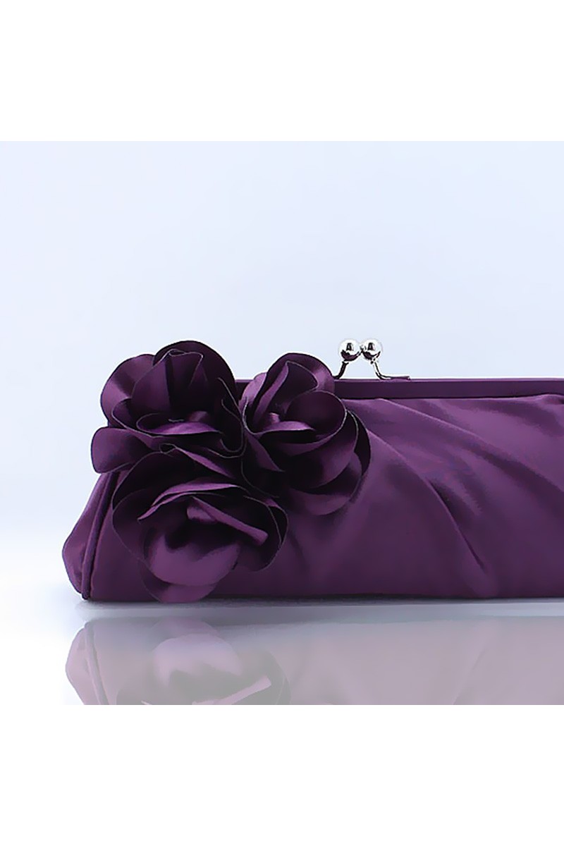 Womens evening clutch bag with Flowers - Ref SAC270 - 01