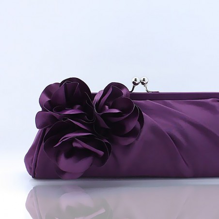 Womens evening clutch bag with Flowers