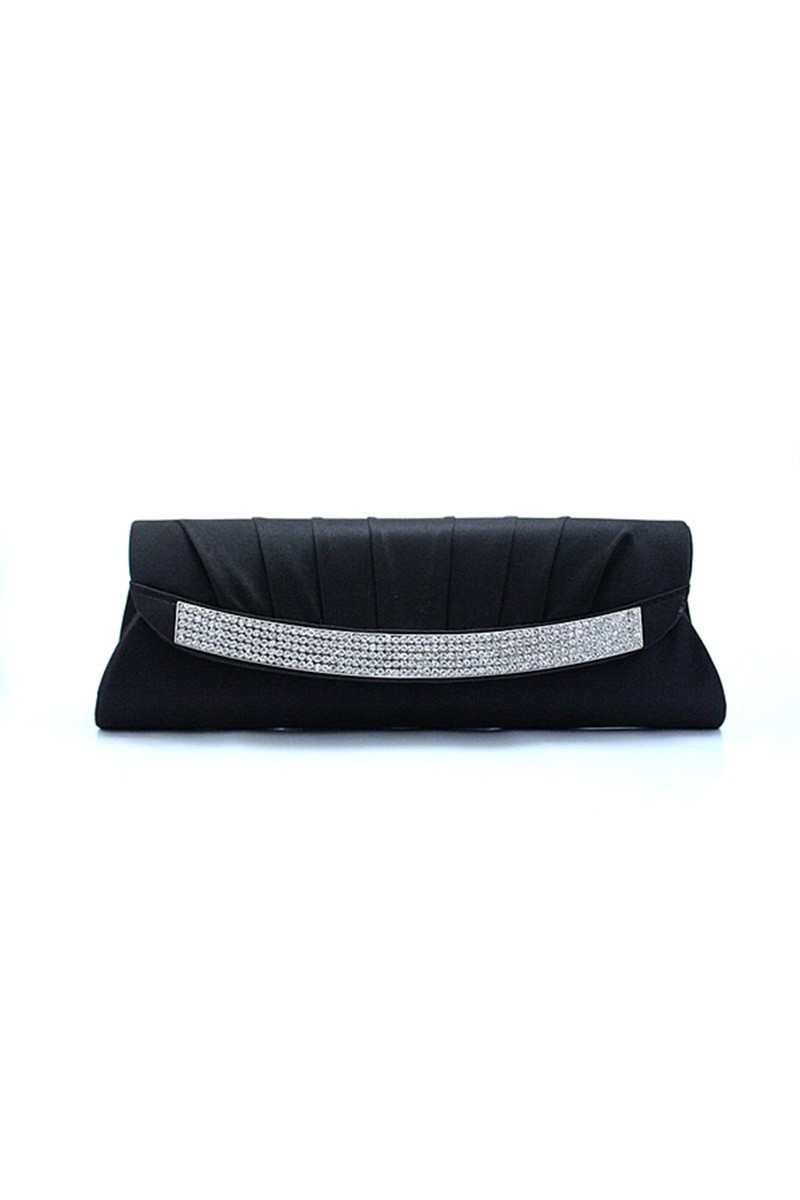 Sac à main sourire noir strass - Ref SAC273 - 01