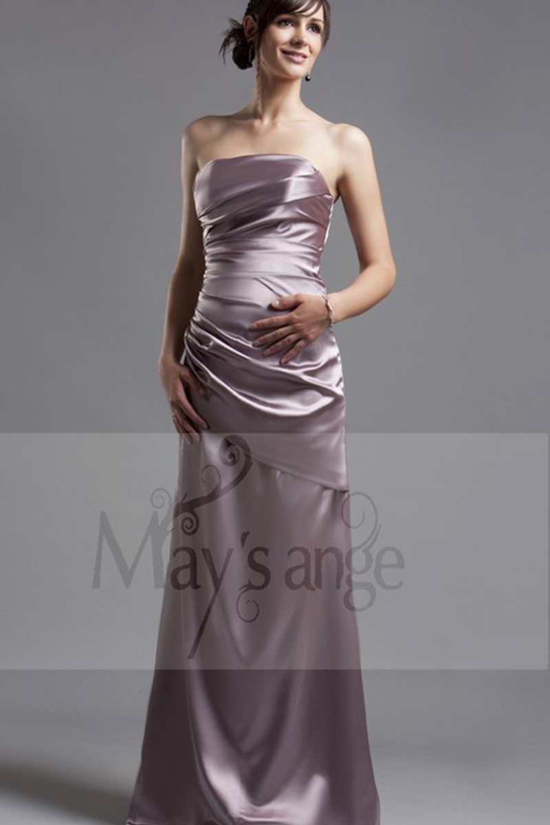 silver satin gown