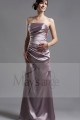 Silver Formal Gown In Shiny Satin - Ref L038 - 02
