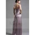 Silver Formal Gown In Shiny Satin - Ref L038 - 03