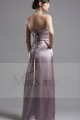 Silver Formal Gown In Shiny Satin - Ref L038 - 03