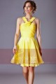 Cocktail dress passiflore jaune - Ref C205 - 04