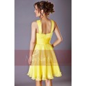 Cocktail dress passiflore jaune - Ref C205 - 03