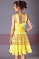 Robe de cocktail Passiflore jaune - Ref C205 - 03