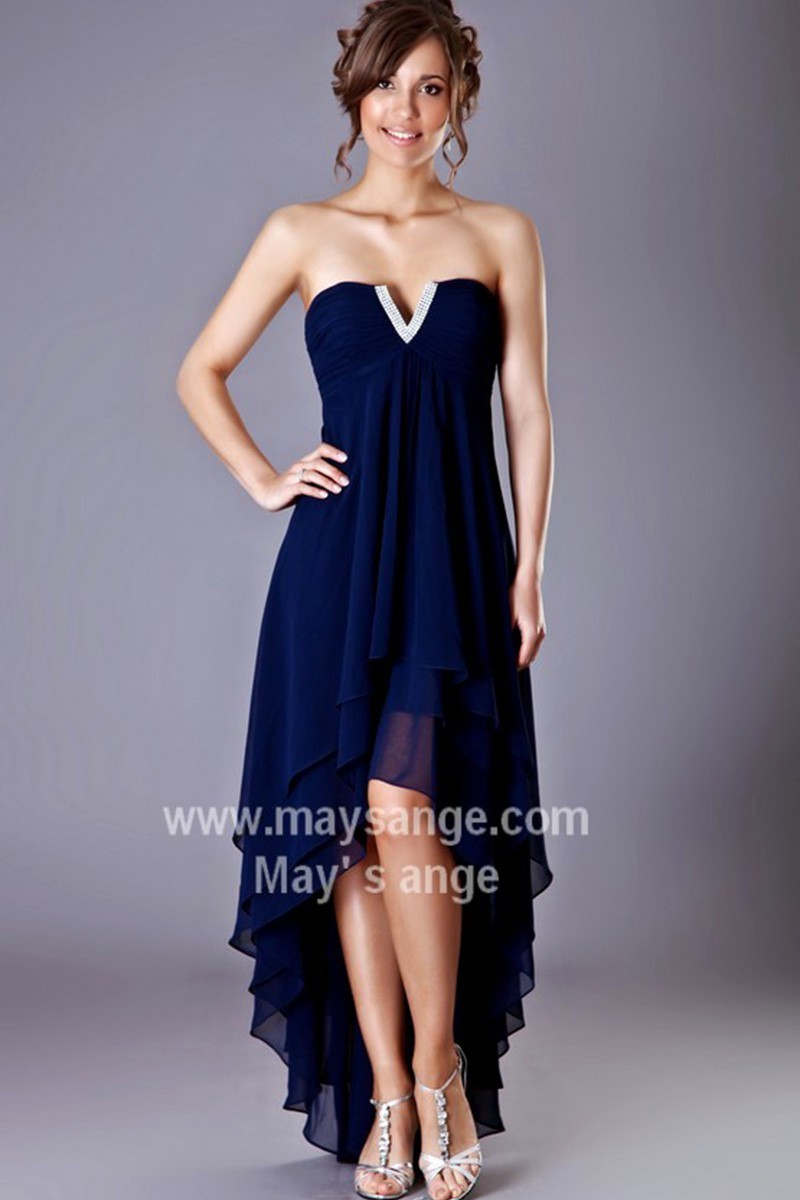 SEXY COCKTAIL DRESS NAVY BLUE - Ref C199 - 01