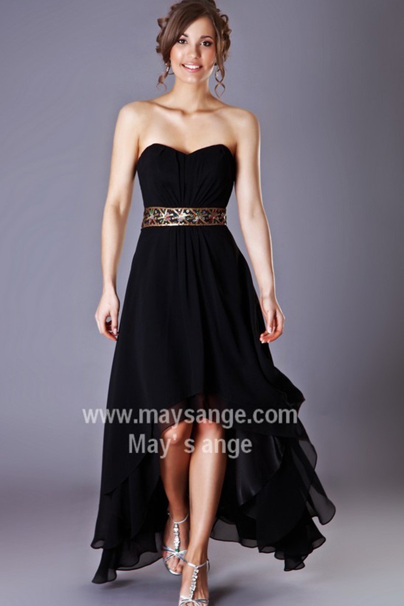 Dress bustier noir dorée - Ref C184 - 01