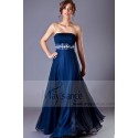 Robe de soirée longue Coeur discret Bleue - Ref L048 - 02