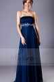 Robe de soirée longue Coeur discret Bleue - Ref L048 - 03