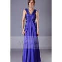 Evening dress Purple in satin with beautiful glitter - Ref L142 - 03