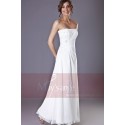 Long White Strapless Dress With Lace - Ref L046 - 02