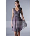 Short Grey Cocktail Dress - Ref C008 - 02