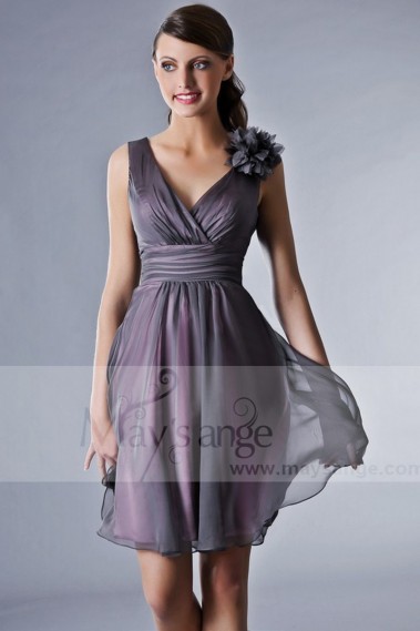 Short Grey Cocktail Dress - C008 #1