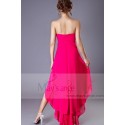 High-Low Chiffon Fuchsia Wedding-Guest Party Dress - Ref C194 - 03