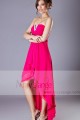 High-Low Chiffon Fuchsia Wedding-Guest Party Dress - Ref C194 - 04