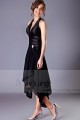 Asymmetrical Black Cocktail Dress - Ref C018 - 02