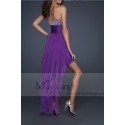 Best Violet Asymmetrical Prom Dress With Sexy Sparkling Top - Ref C220 - 03