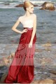 Formal evening dress Chic Madam red and white - Ref L041 - 02