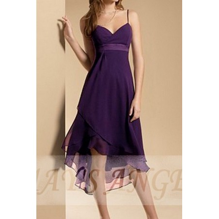 Robe de cocktail Pourpre Douceur naturelle