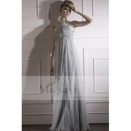 Robe Soirée Pour Femme Enceinte Mousseline Haut Drapé Croisé