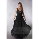 Black Sleeveless Floor-Length Lace Bodice Evening Dress - Ref L191 - 02