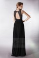 Black Sleeveless Floor-Length Lace Bodice Evening Dress - Ref L191 - 03