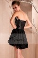 Black Strapless Prom Gown With Shiny Corset - Ref C225 - 02