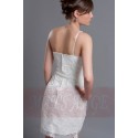 Short White Lace Cocktail Party Dress - Ref C010 - 04