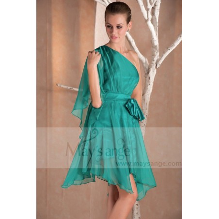 One-Shoulder Party Dress With Asymmetrical skirt