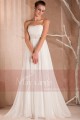 Bustier Long White Formal Gowns With A Rhinestone Belt - Ref L153 - 03