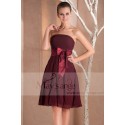 Burgundy Short Strapless Party Dress - Ref C229 - 04