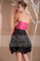 Pink And Black Taffeta Short Ball Gown - Ref C230 - 03