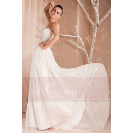 Robe de soirée blanche longue Ultra Fluide