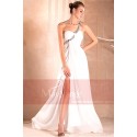 Beauty robe de soirée blanche longue échancrée - Ref L008 - 02
