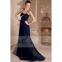 Blue Bridesmaid Dress With Side Slit - Ref L009 - 04