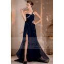 Blue Bridesmaid Dress With Side Slit - Ref L009 - 03