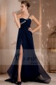 Blue Bridesmaid Dress With Side Slit - Ref L009 - 03