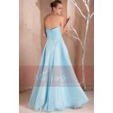 Blue Strapless High-Low Prom Dress With Glitter Sweetheart Bodice - Ref C235 - 02