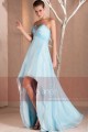 Blue Strapless High-Low Prom Dress With Glitter Sweetheart Bodice - Ref C235 - 03