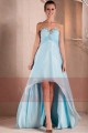 Robe asymétrique Aqua de cocktail longue derrière et courte devant - Ref C235 - 04