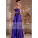 Long evening purple dress Kelly with two glitter straps - Ref L241 - 02