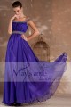 Long evening purple dress Kelly with two glitter straps - Ref L241 - 03