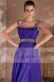 Long evening purple dress Kelly with two glitter straps - Ref L241 - 04