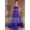 Long evening purple dress Kelly with two glitter straps - Ref L241 - 05