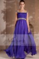 Long evening purple dress Kelly with two glitter straps - Ref L241 - 05