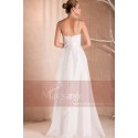 Evening dress Sweetheart in white muslin and thin straps - Ref L243 - 04