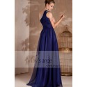 Robe de soirée bleu Égyptien longue et élégante - Ref L244 - 04