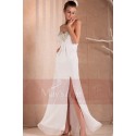 Robe longue Victoire  blanche en mousseline - Ref L245 - 04