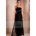 Graceful evening dress with one golden strass strap - Ref L247 - 04